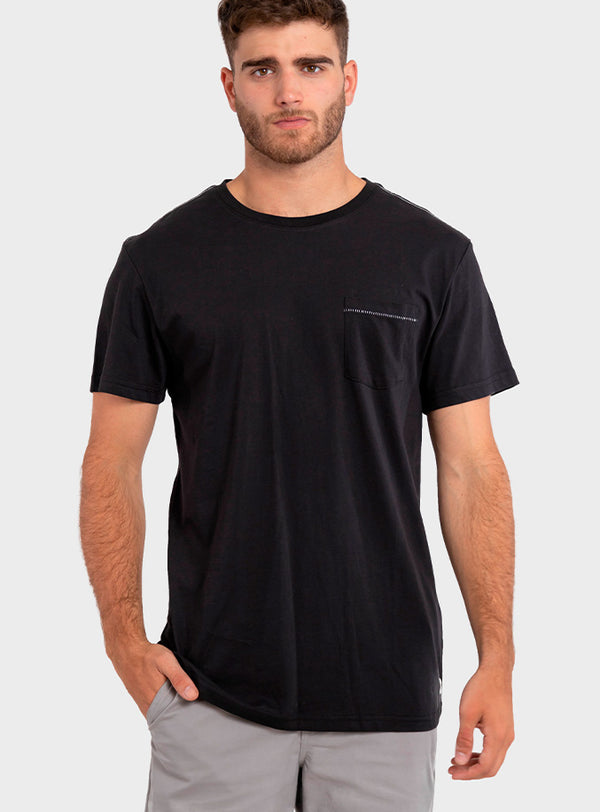 Polera Orgánica con Bolsillo Black (Hombre)