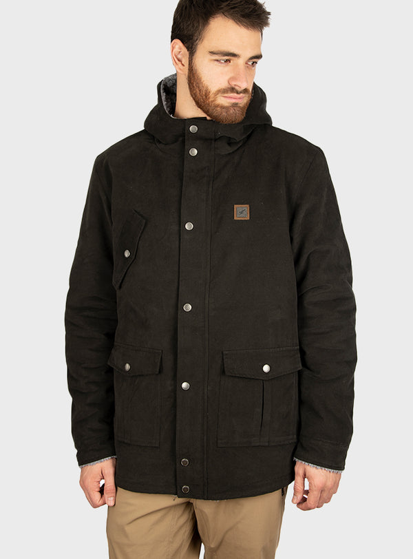 Chaqueta Canvas Reversible Woodstone Black (Hombre)