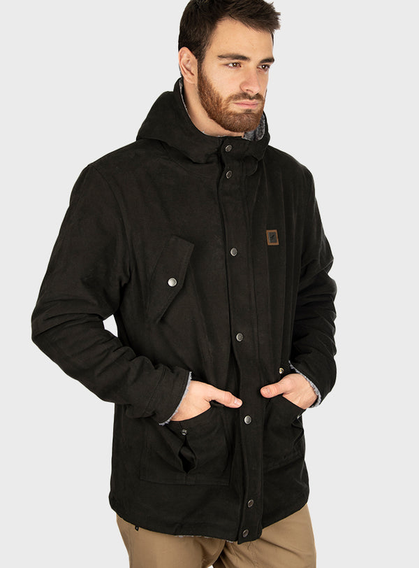 Chaqueta Canvas Reversible Woodstone Black (Hombre)
