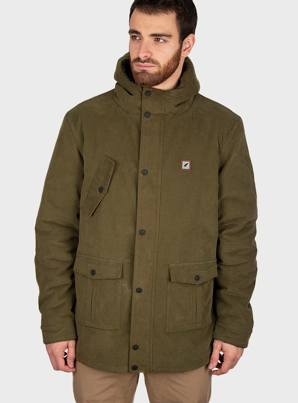 Chaqueta Canvas Reversible Woodstone Moss Green (Hombre)