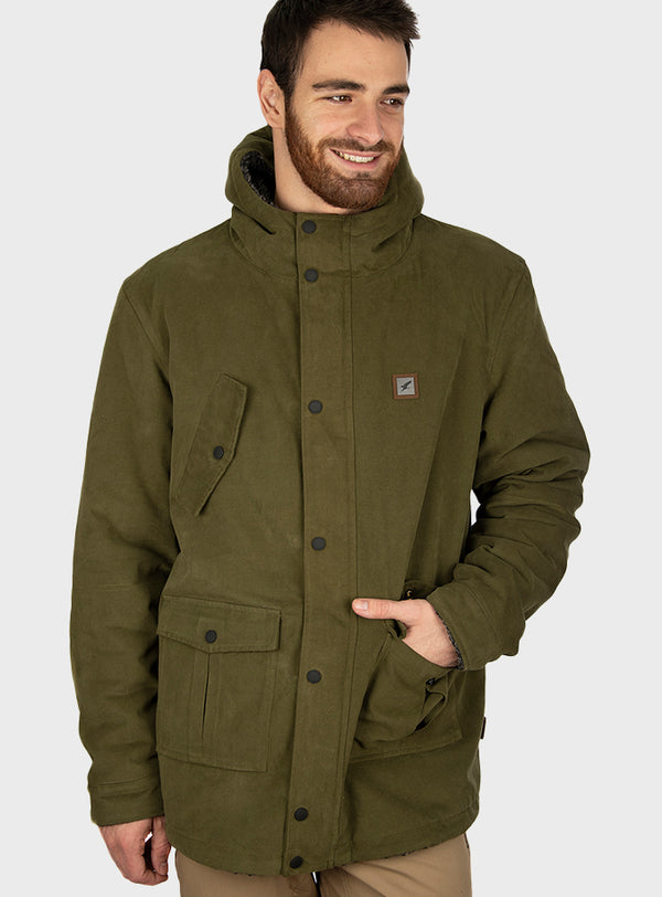 Chaqueta Canvas Reversible Woodstone Moss Green (Hombre)