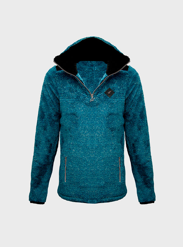 Polerón Shaggy sin Gorro Lander Blue (Mujer)
